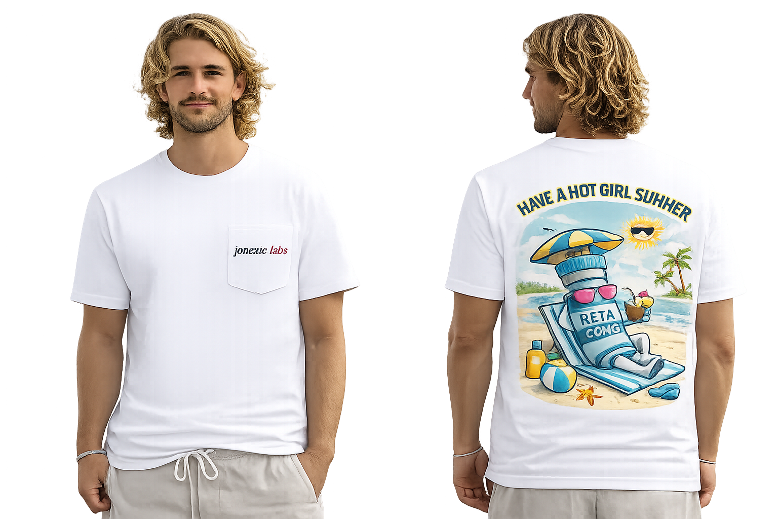 Hot Girl Summer shirt front and back view